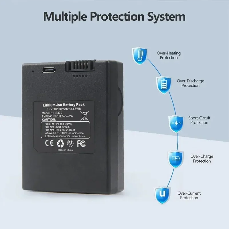 NEW 10500mAh Security Rechargeable Battery for Eufy S330 3-in-1 Video Smart Lock and Smart Drop High Capacity Door Lock Battery