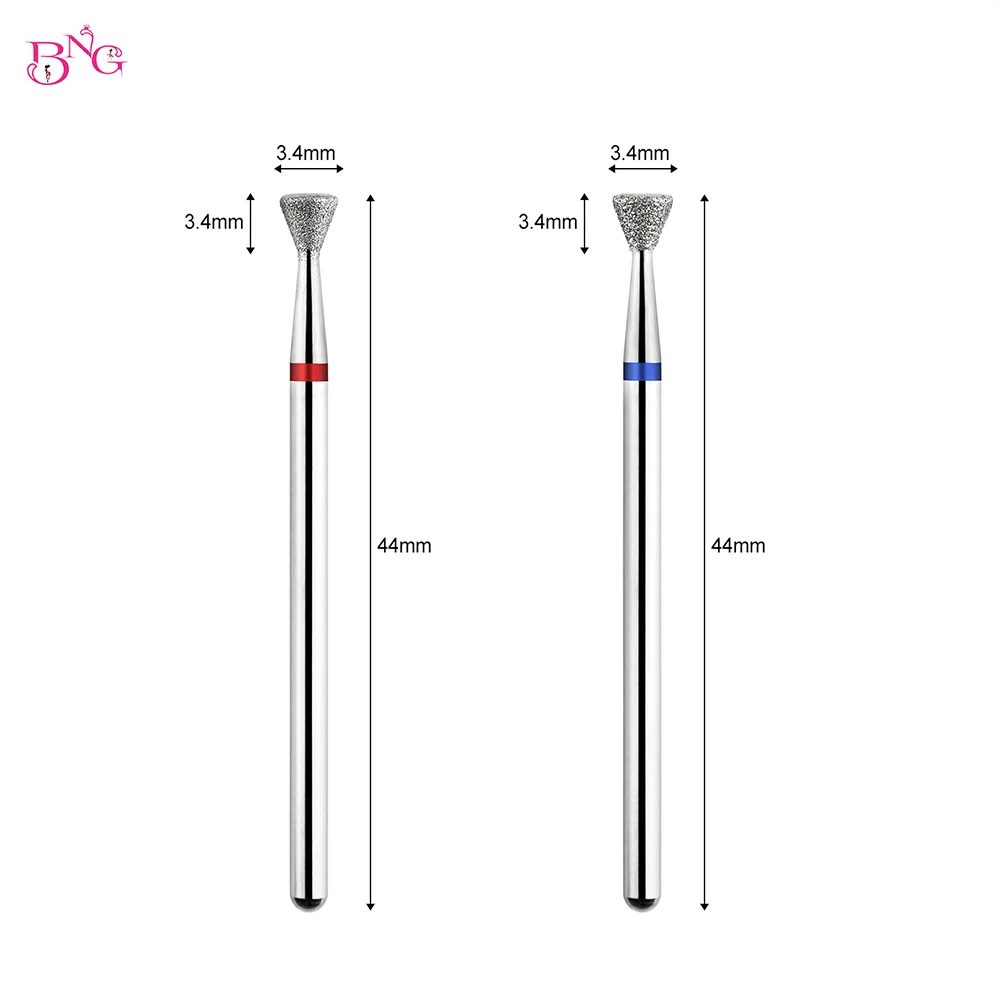 BNG nuevas brocas para uñas calvas, herramienta eléctrica para cabezal de pulido de manicura para quitar cutículas, fresa de diamante de seguridad