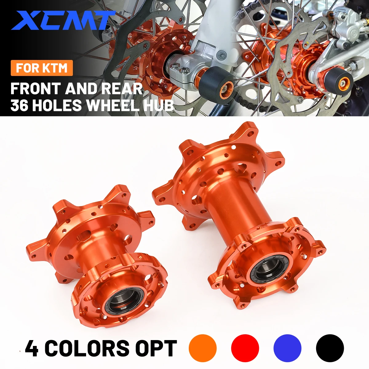 

Motocross CNC Machined 36 Holes Front And Rear Wheel Hub For KTM SX SX-F XC XC-F EXC EXC-F XC-W XCF-W 450SMR 125-530 2016-2022