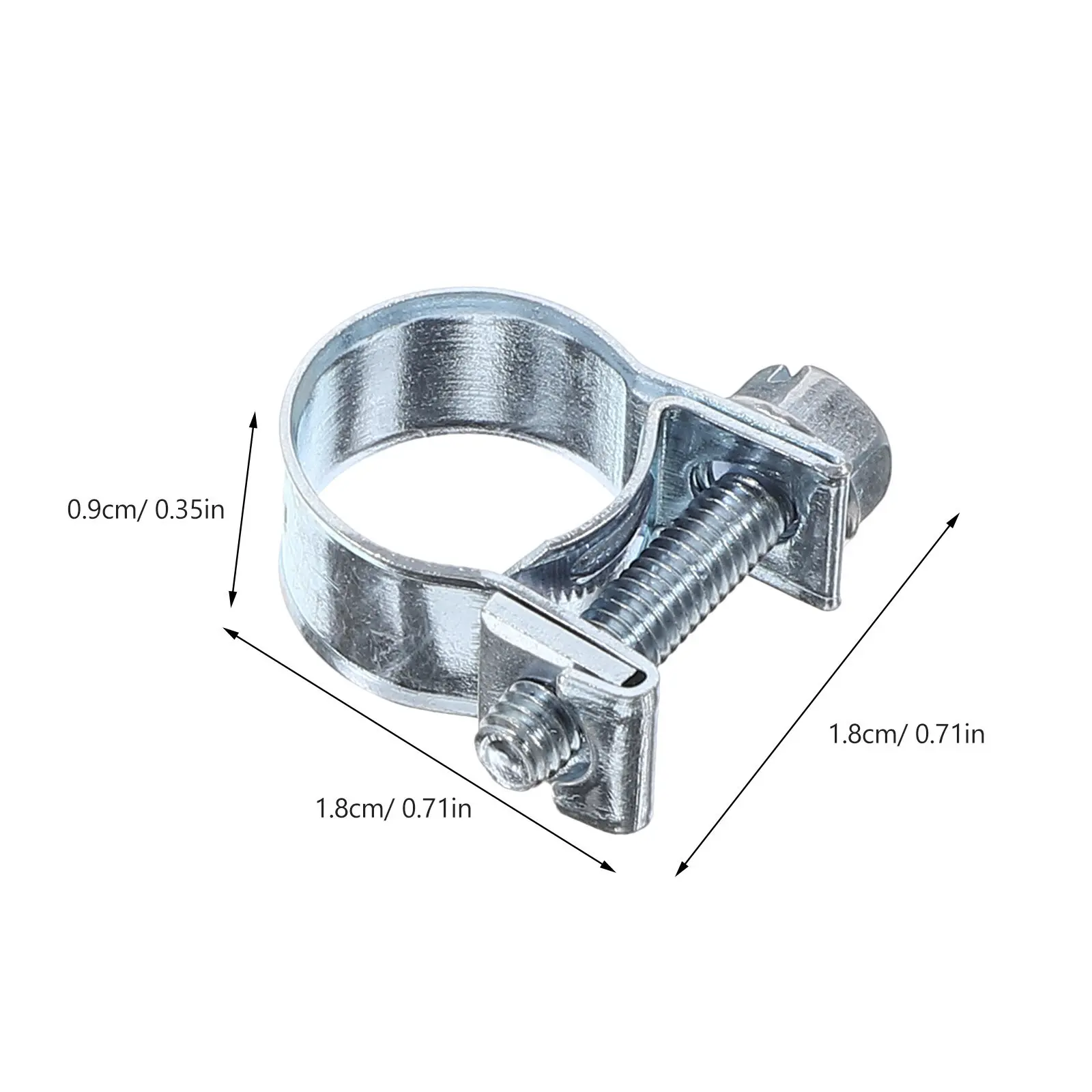 1Set Stainless Steel Hose Clamp Galvanized Steel Heavy Duty Fixing Clip for Fuel Injection Pipe Automotive Water Line Repair