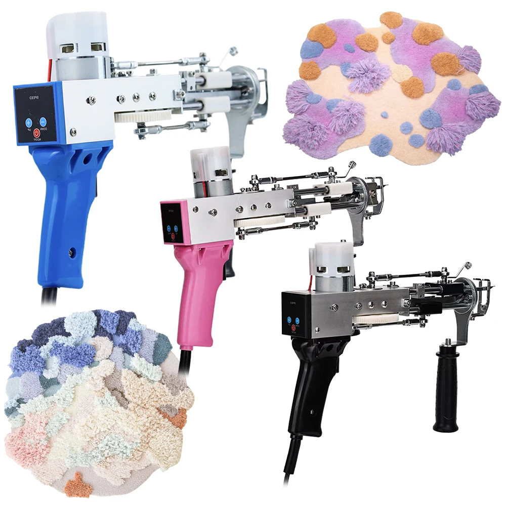 Tufting Gun Cut Pile und Loop Pile 2-in-1 Elektrische Teppichpistole Starter-Kit für Tufting-Liebhaber mit Digitalanzeige – Detail 9