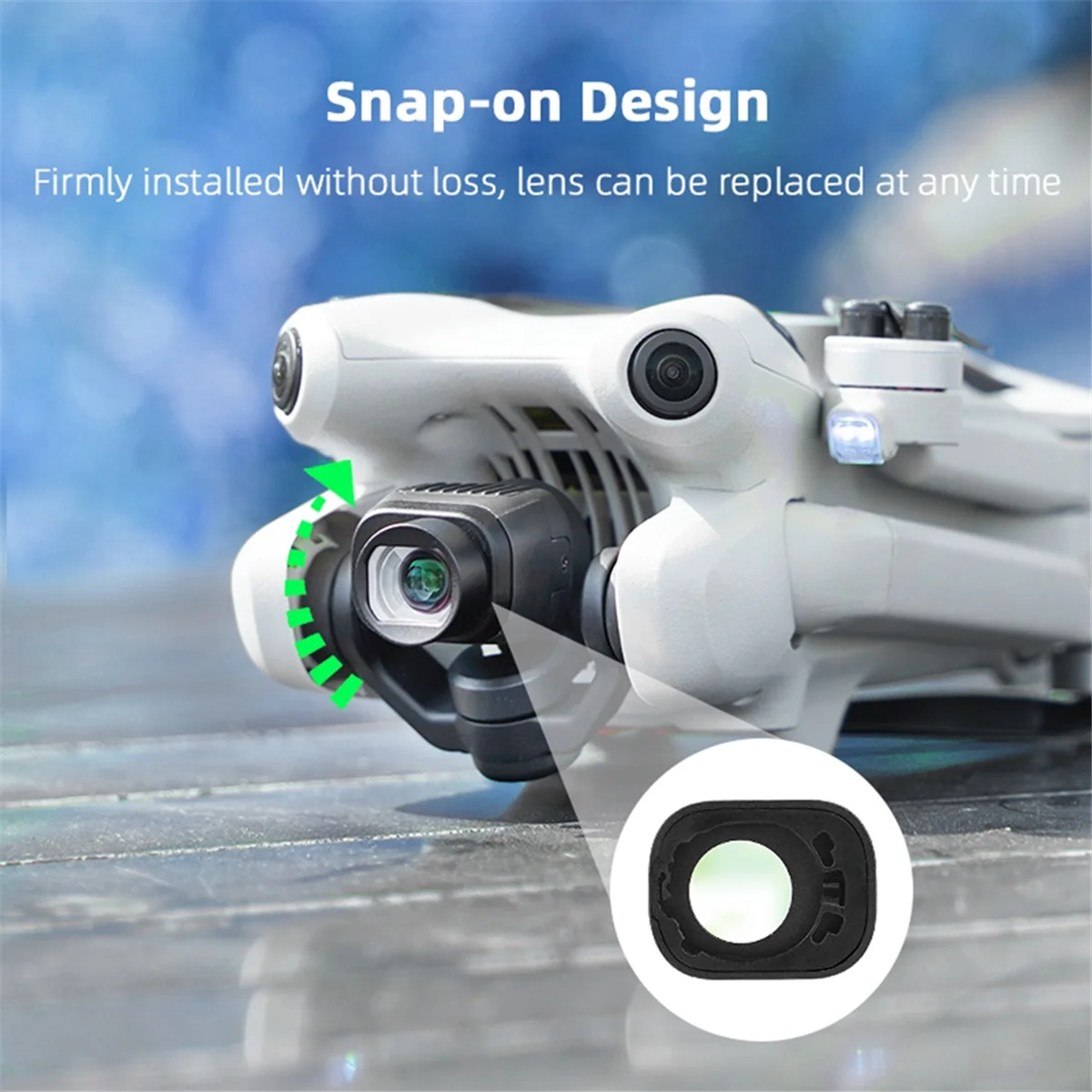 RISEN مرشح عدسة خارجي واسع الزاوية معزز بزاوية واسعة لعدسة الكاميرا DJI Mini 4 Pro ملحقات طائرة بدون طيار