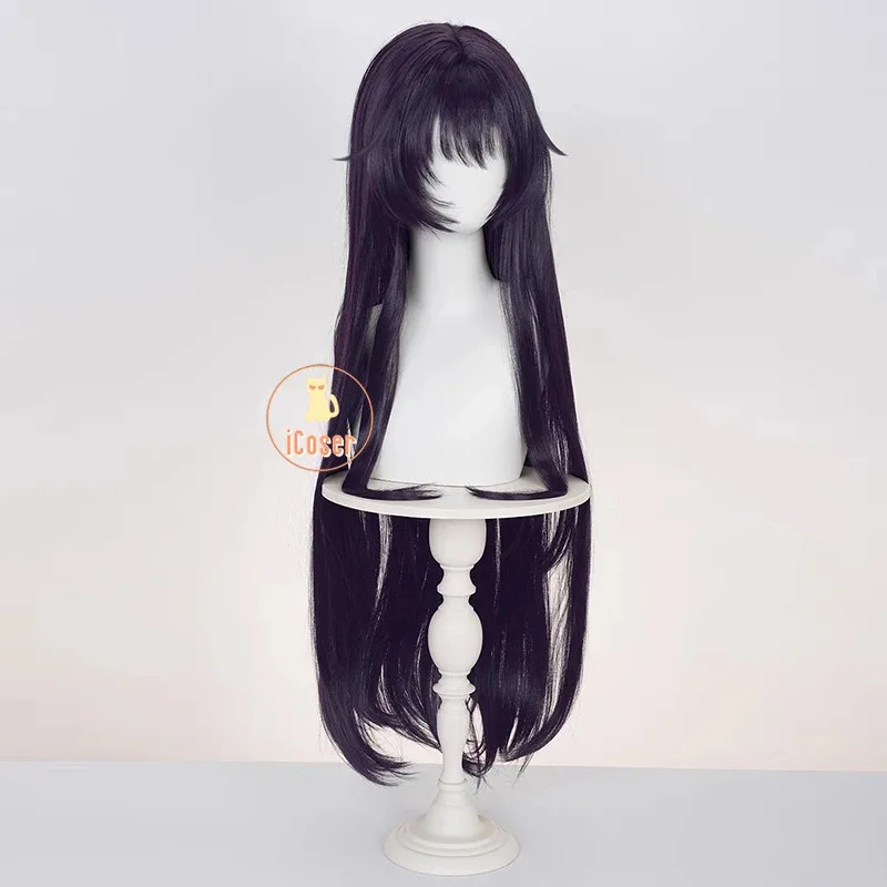 

25COSAnime The Fragrant Flower Blooms with Dignity Kaoruko Waguri Cosplay Wig Dark Purple Long Hair Hairband Halloween Party Wom