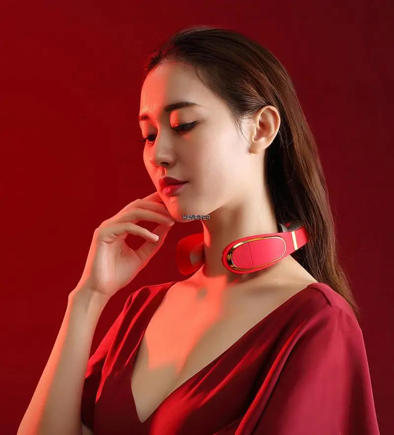 Intelligent Mini Neck Massager Low Frequency Hot Compress High Elasticity Fashion Work Movement Travel Relax Massage Health Tool