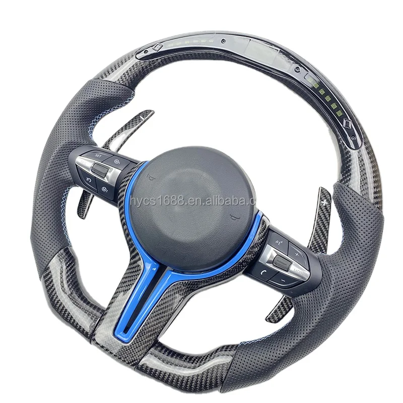 Suitable for  steering wheel F30 F10 3 Series 5 series x5x6 carbon fiber LED steering wheel customization