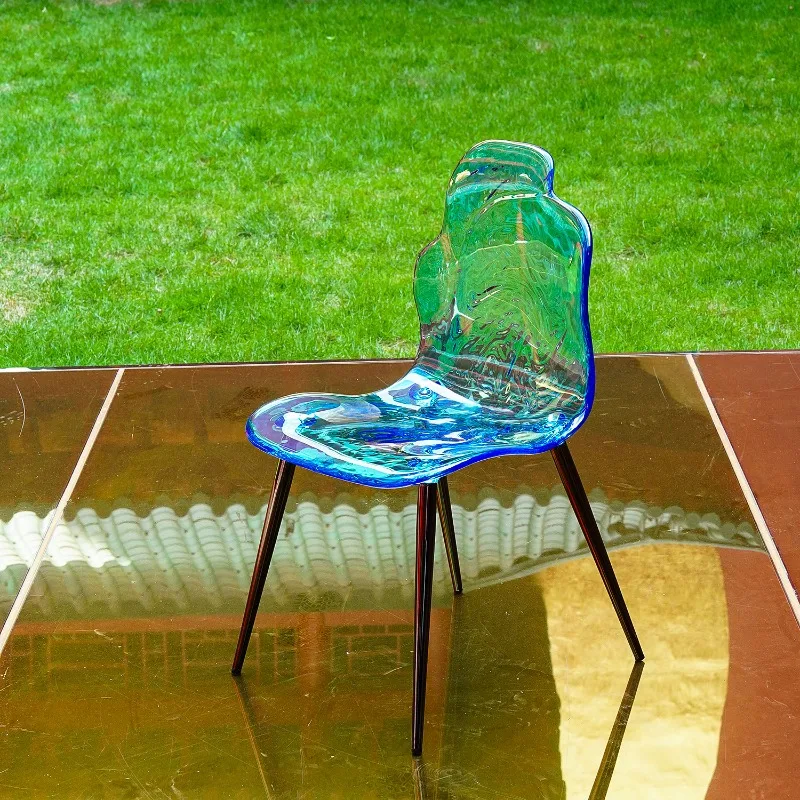 Acrylic transparent color stool high value creative home dining room back chair