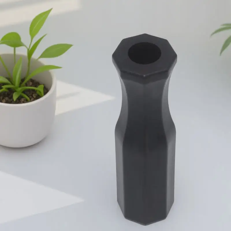 

8Pcs Table Football Handle Covers Black Plastic Replacement Soft Grip Case Ergonomic Ridges Cushion Cushioning Safety Table