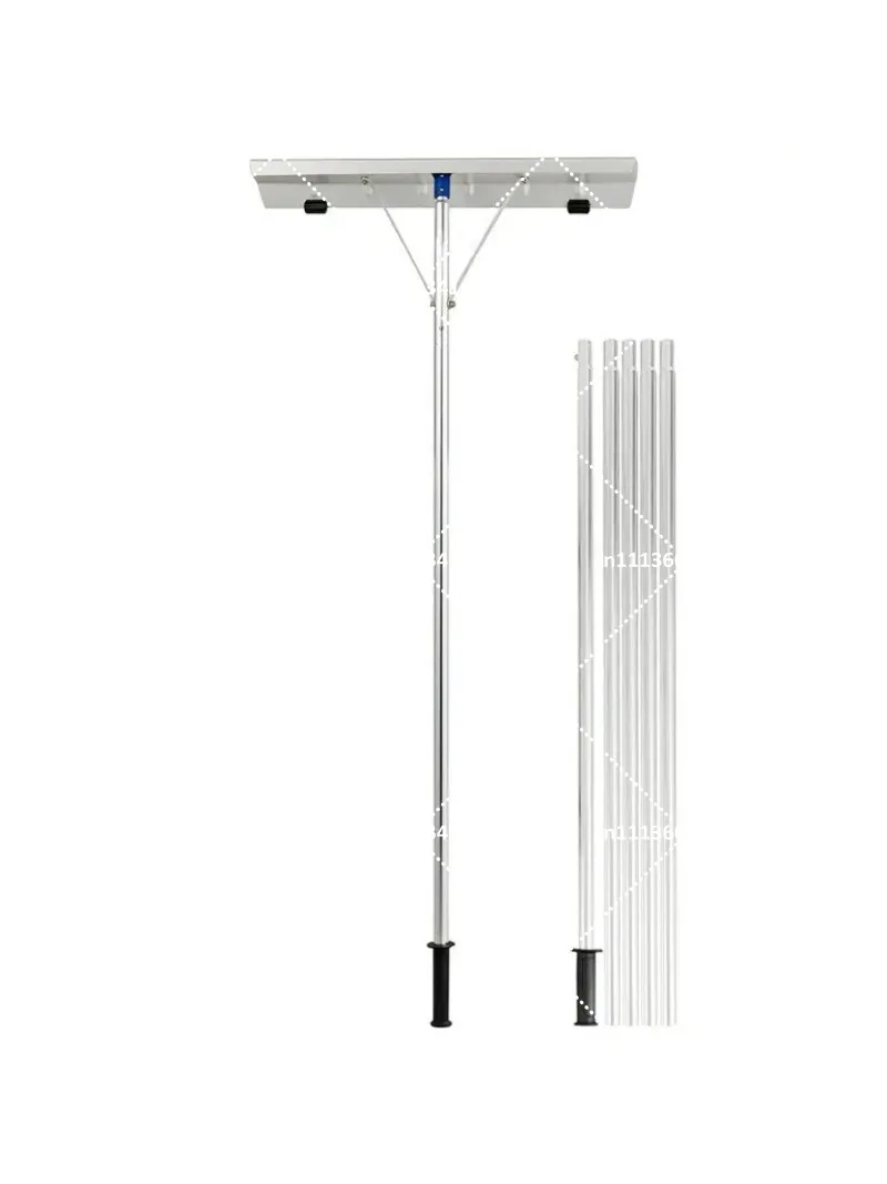Roof Snow Scraper with Two Wheels, Super Long Handle Push Rake for Car SUV