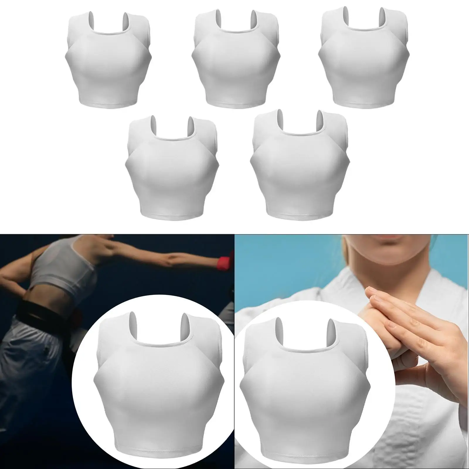 

Womens Karate Chest Protector Boxing Breast Protection for Gym Sanda Fitness