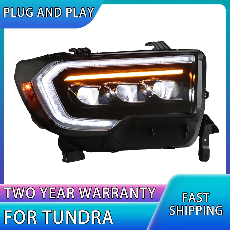 Head Lamp Light Assembly For Toyota Tundra 2007-2013 Headlight Full LED Left-hand Drive Car Lights