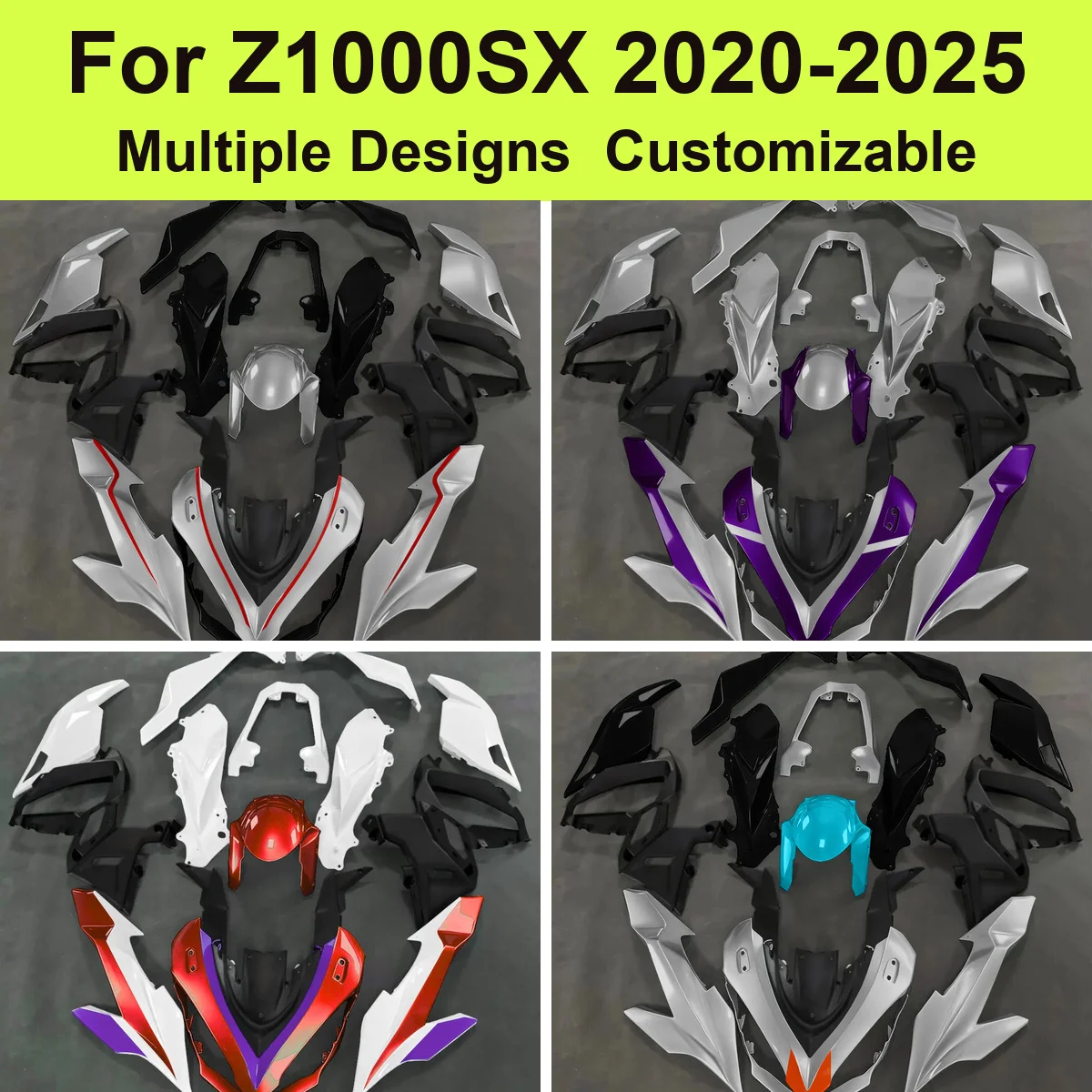 Full Fairing Kit fit for Kawasaki Z1000SX 20-25 ZXT02K ABS Injection Body Panels Frame Cowl Protection Set Covers New