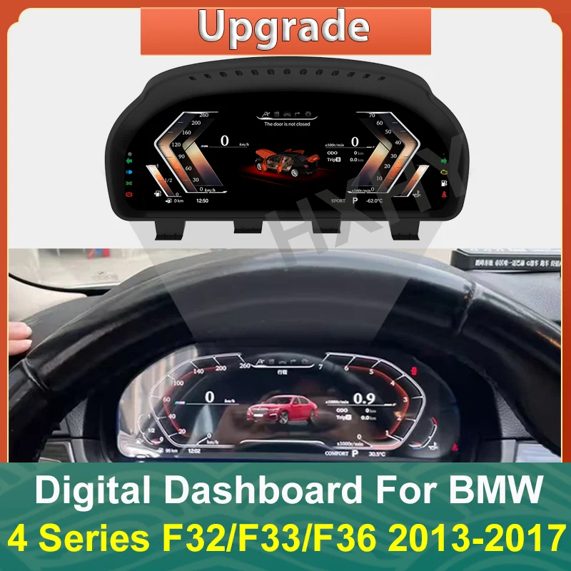 Car LCD Digital Cluster Virtual Cockpit SpeedMeter Dash For BMW 4 Series F32 F33 F36 2013-2017 Screen Instrument Panel Unit