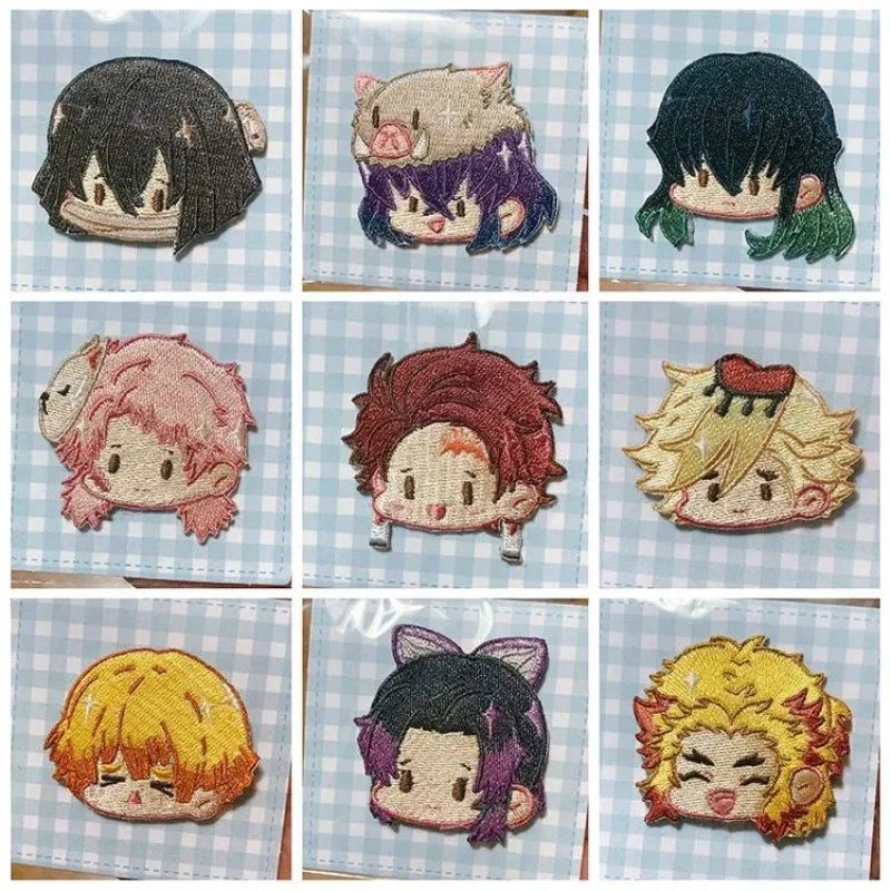 

Demon Slayer Zenitsu Anime Fugang Volunteer Embroidery Brooch Clothes Hole Patch Sticker Mobile Phone Bag DIY Decorative Sticker