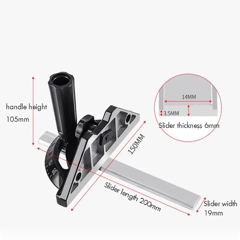 Replacement Table Saw Guide Miter Gauge Adjustable Angle Ruler Miter Gauge Woodworking DIY Accessories Guide Ruler For Carpenter