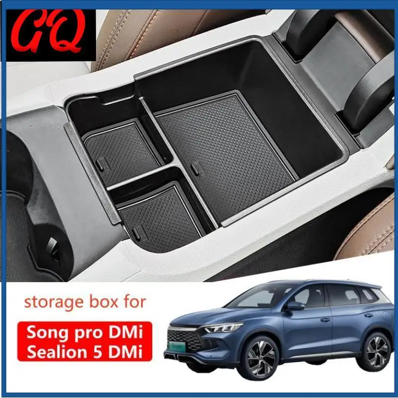 

For BYD SONG PRO Sealion 5 DMi Armrest Storage Box Cup Holder 2025 2024 Car Interior Accessories