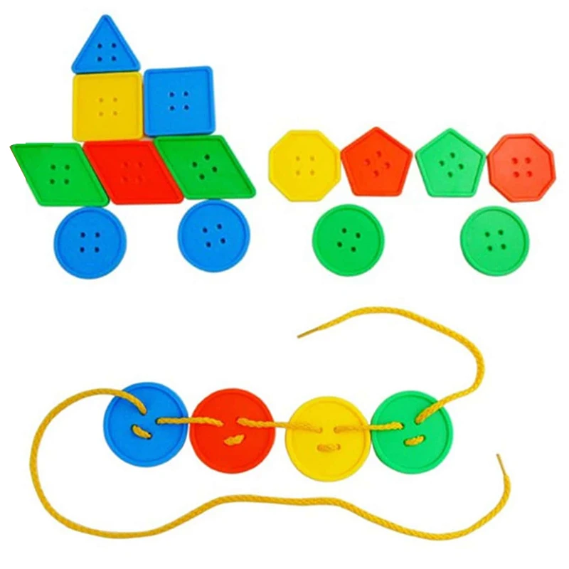 Juguete de bloques de construcción de geometría roscada, juguete educativo Montessori para niños, botones de roscado, material didáctico, entrenamiento cerebral TMZ