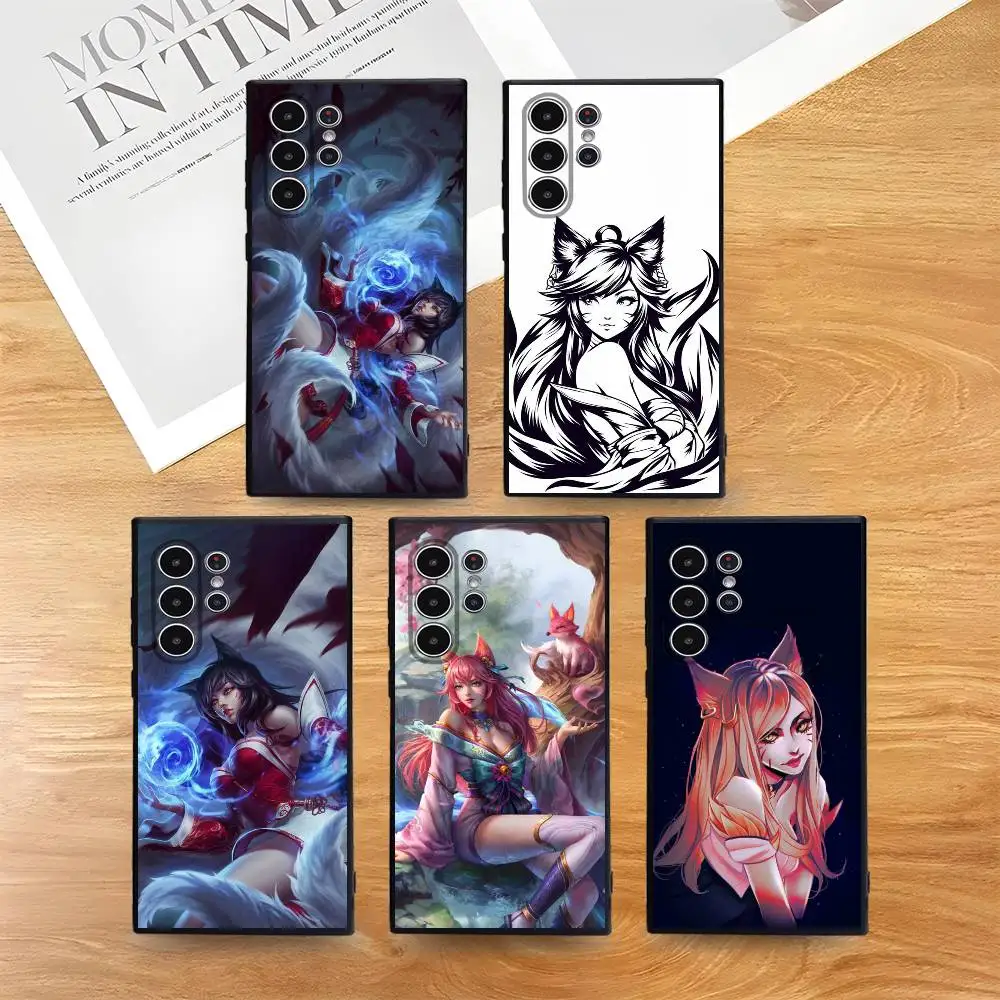 

A-A-Ahri the Nine-Tailed Fox Phone Case for Phone S series s21 s22 s23 s24 s25 FE Plus Ultra TPU Soft to Skin-friendly case