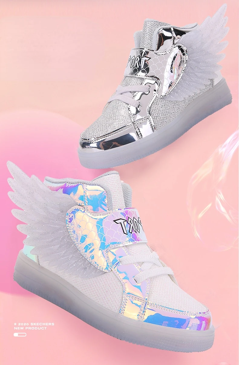 Scarpe Da Ginnastica LED Per Gancio &amp; Loop Luce Up Scarpe