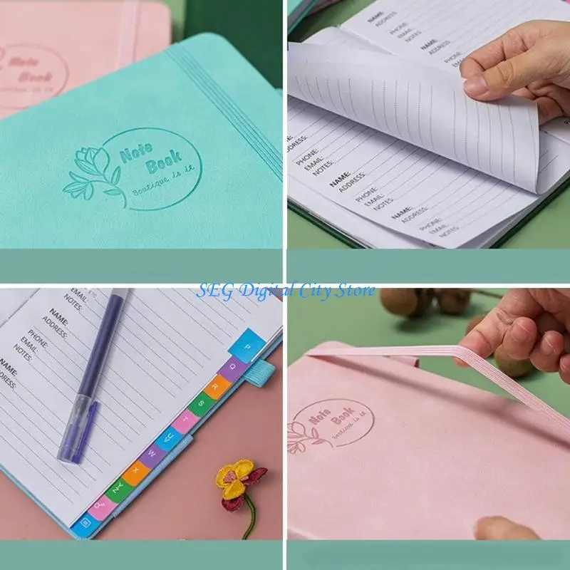 

U75B Portable Password Protectors Notebook Address Book Information Recording Notebook for Daily Note Taking and Travel