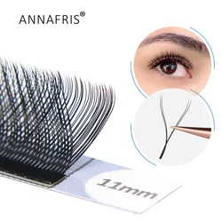 ANNAFRIS-extensiones de pestañas en forma de YY, rizo C/D, puntas dobles 2D, ventilador de volumen prefabricado, pestañas postizas suaves naturales tejidas a mano