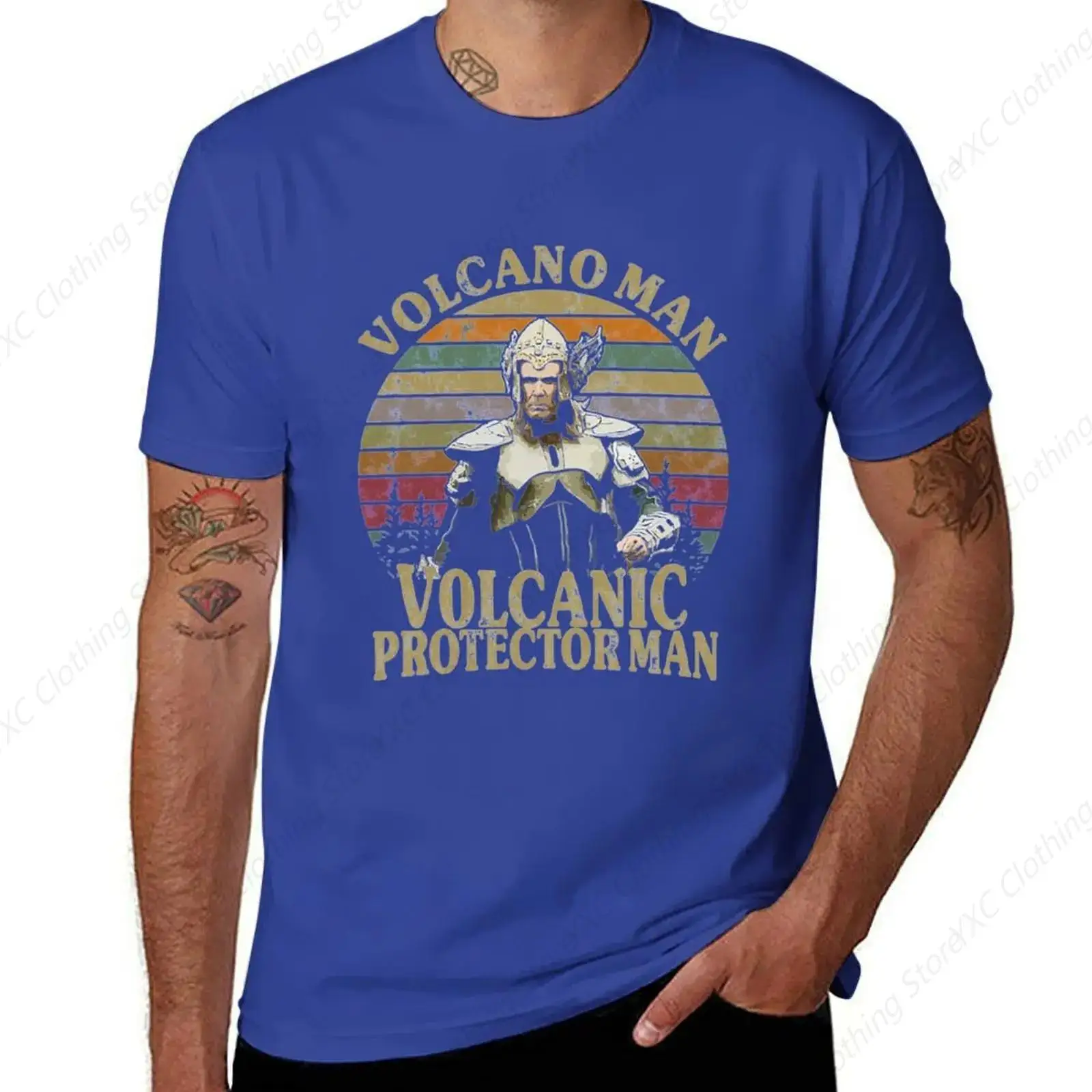 Volcano men's T-shirt- Short Sleeve Crew Neck Soft Fitted Tees S - 6XL Fresh Classic Basic Tshirts