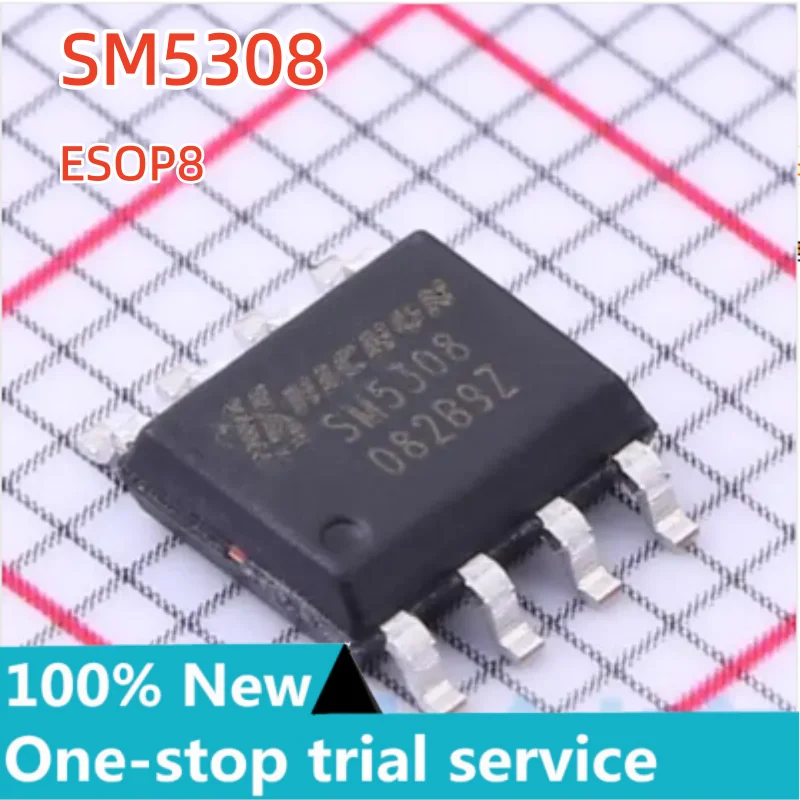 SM5308 ESOP-8 2.1A charging 2.4A discharging high integration mobile power SOC