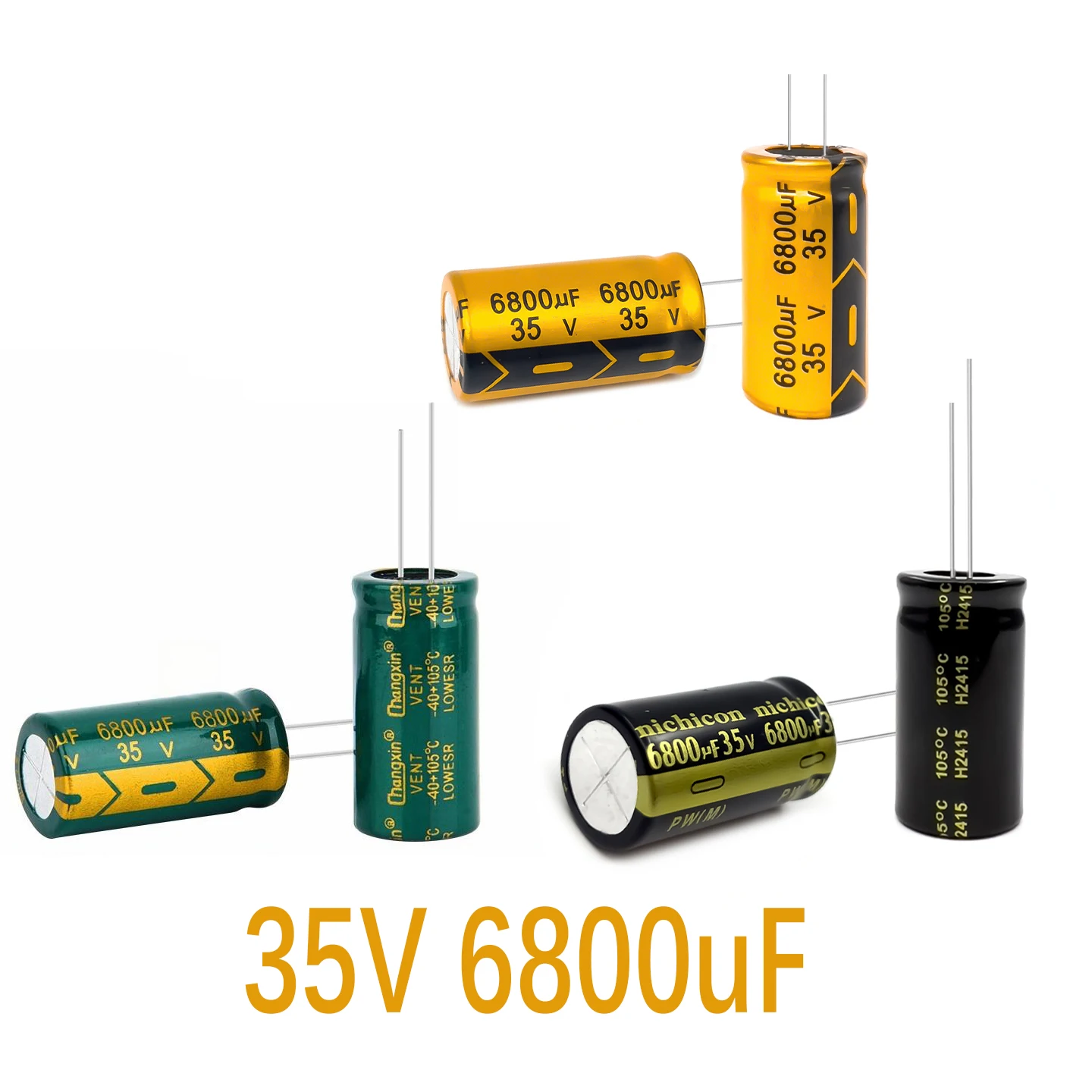 

(10PCS)35V6800UF 18x35mm High-Frequency Low-Resistance Electrolytic Capacitor 6800UF 35V
