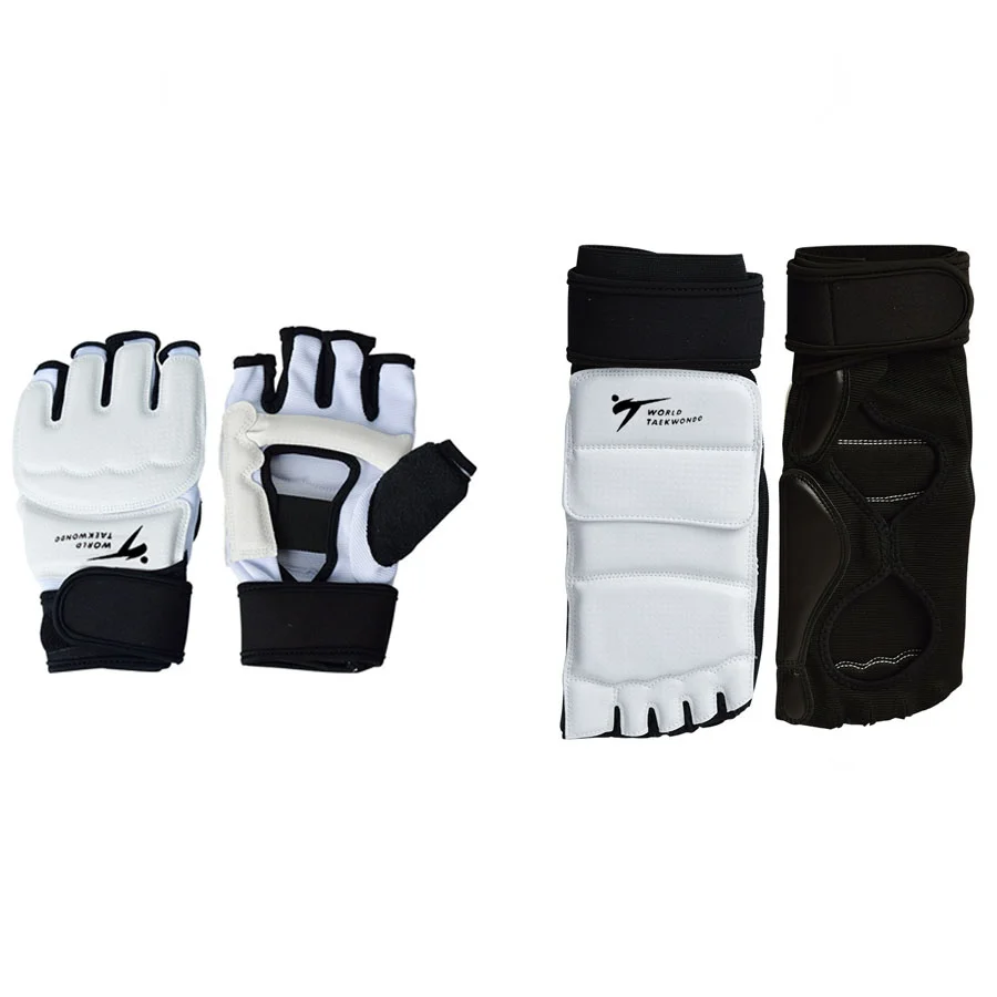 Ochrona Taekwondo Sanda Training Taekwondo Handguard i Banket Match Ochraniacz na stopy WTF Kickboxing Equipment