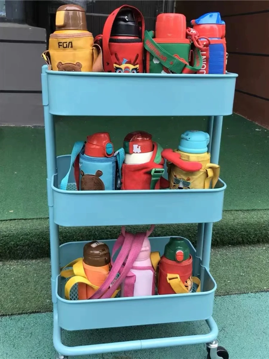 Thickened school and kindergarten insulated cup storage rack, mobile, drinking cup small cart, outdoor tool