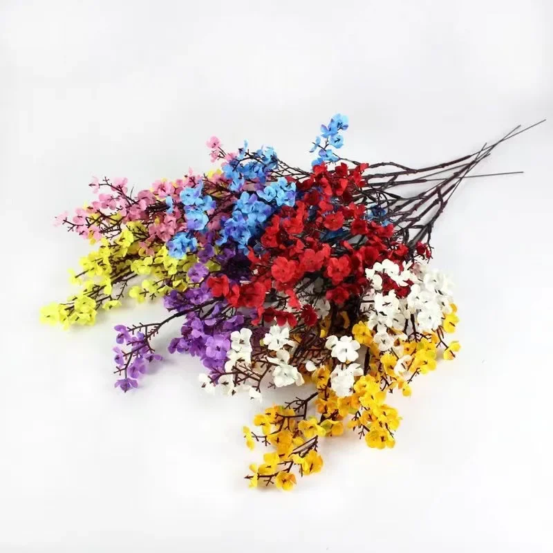 Home Bouquet Fake Flower Cheap Flowers Baby's  Multicolor Sakura Artificial  Breath Fake Flowers DIY Wedding Decoration