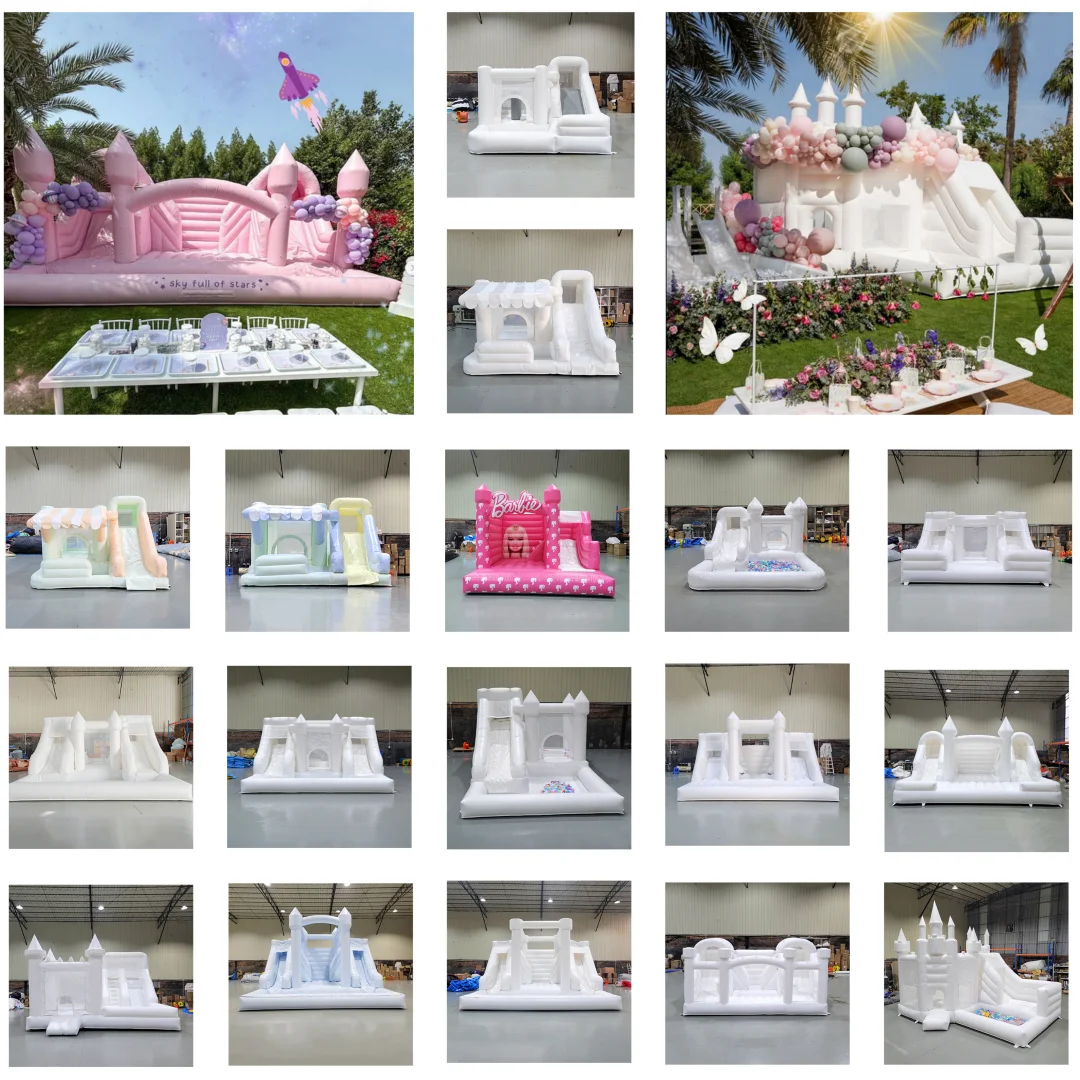 

Inflatable Castle Bouncy Castle Inflatable Jumping House Bouncer Combo Slide Blow up Bounce Houses for Kids Adults With Blower