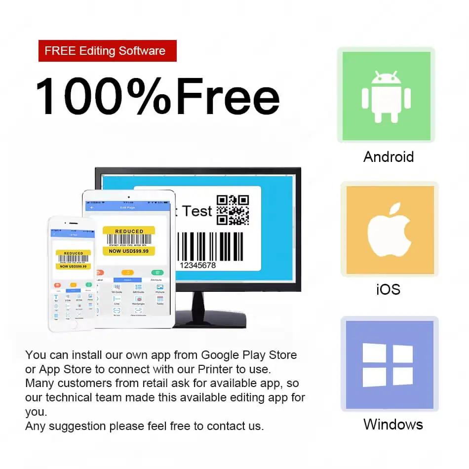 MHT-P29L Handheld-Thermo-Belegdrucker 80 mm Etikettendrucker Bluetooth USB Connect Taschendrucker Rechnungsmaschine Wireless