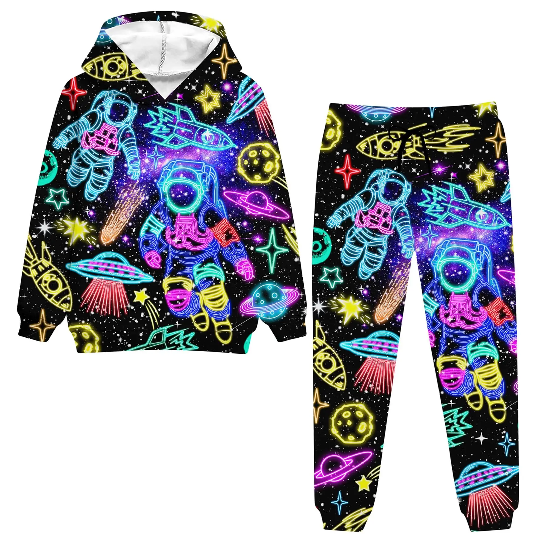 Conjuntos de pantalones con capucha y estampado 3D con gráfico abstracto para hombre, sudaderas informales, pantalones de chándal, trajes de dos piezas, ropa de chándal para hombre