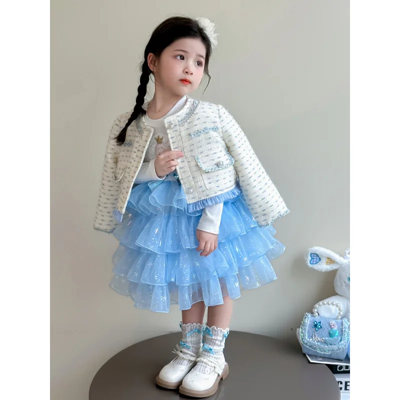 

Girls' Cake Dress Set Children's Spring and Autumn New Princess Dress Baby Dress Two-Piece Set