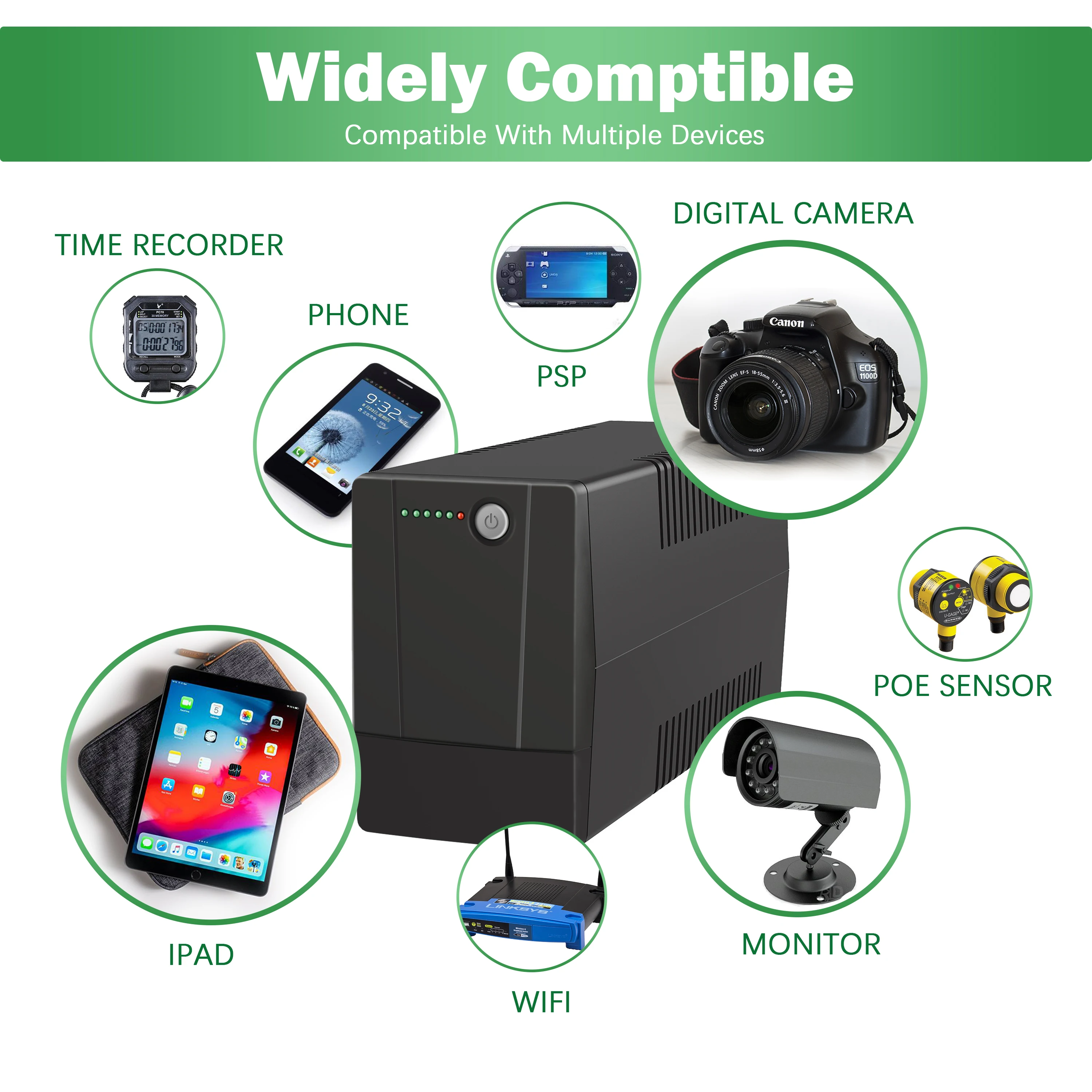Mini DC UPS WiFi Router CCTV Power Monitoring 60W Uninterrupted Power Supply Single Phase Portable Backup Battery Pack Pro