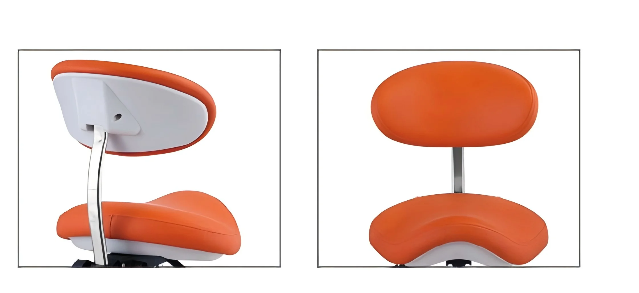 Adjustable Backrest Dental Chair for Doctor Nurse Assistant Beauty Dentistry B-Ultrasound Office Swivel Roller Base