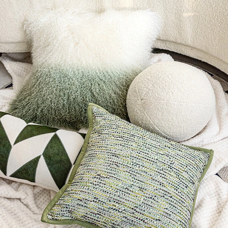 30X50/45X45/45X48CM Green Throw Pillow Cover Nordic Simple Homestay Waist Cushion Cover Decor Home Decorative Pillowcase 2026