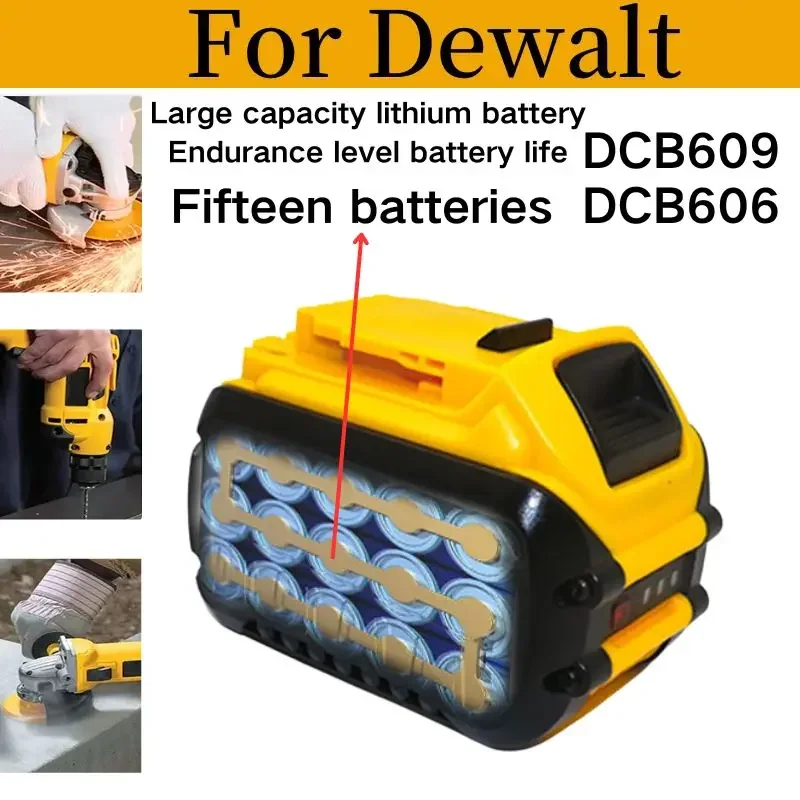 Replacement Battery For DeWalt 20V/60V MAX Li-ion Battery For DeWalt DCB547-XJ DCB200 DCB201 For Flexvolt Tool Batteries