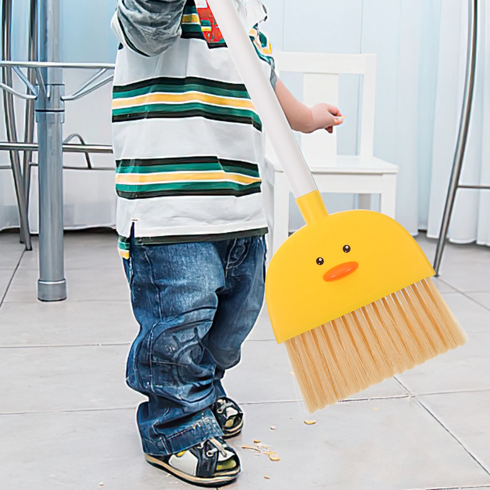 

Children Broom Dustpan Set Shaped Small Plastic Cleaning Tool Home Kitchen Housekeeping Helper Lightweight