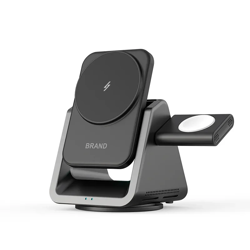 

New Multifunctional 3-in-1 Magnetic Wireless Charging Holder for Iphone 16 15 14 13 Iwatch Airpods 15W Fast Charger Destop Stand