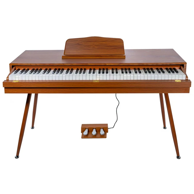 

88-key weighted acoustic electronic instrument studio; Professional keyboard number pedal piano.