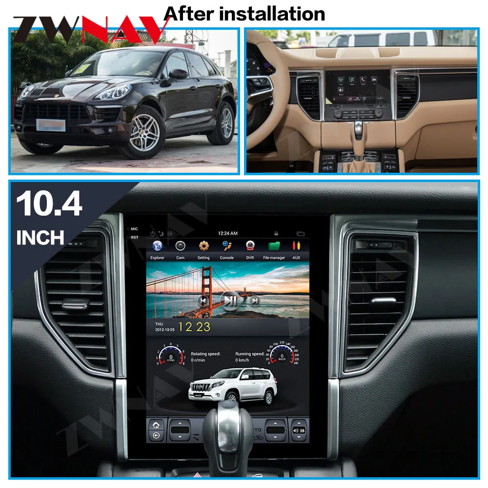 

Android 14 Carplay 10,4-дюймовый HD-экран для Porsche Macan 2014-2017, радио, стерео, GPS-навигация, автомобильный мультимедийный головное устройство