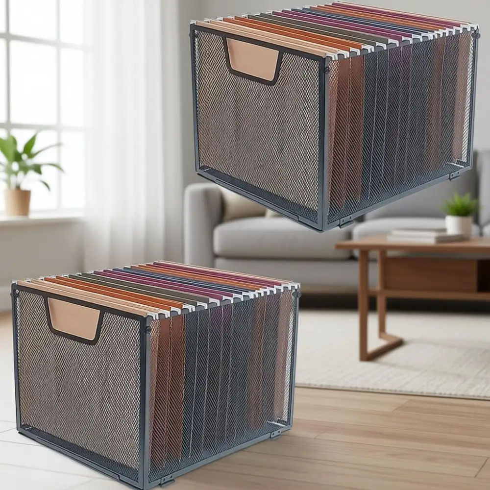 

Металлические подвесные корзины для хранения документов, формат Letter, черные (2 шт.)