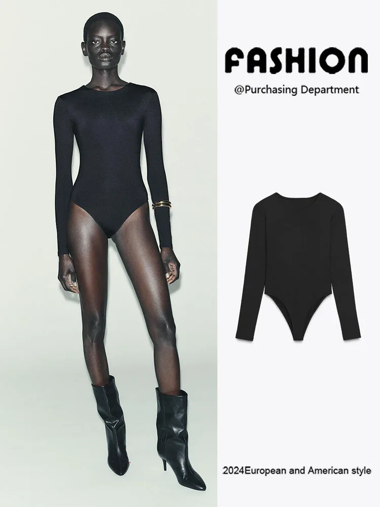 

Новый зимний женский модный облегающий длинный све, круглый цельный костюм Ne Basic Sle, модная повседневная одежда 2023 года для женщин