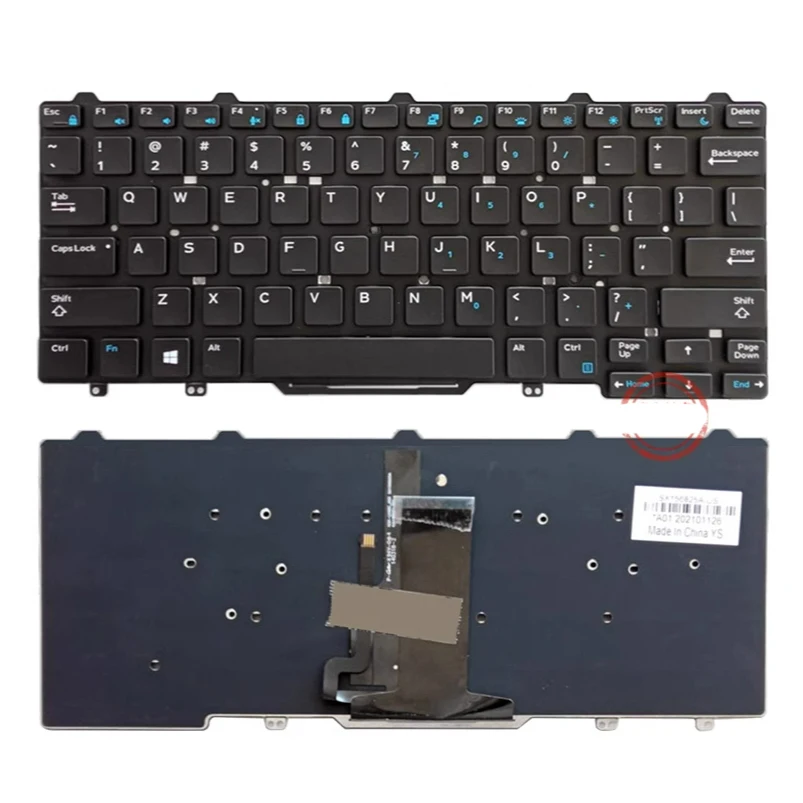 Klawiatura US do laptopa Dell E5470 E7470 Latitude 7490 5480 5488 7480 5450 5491