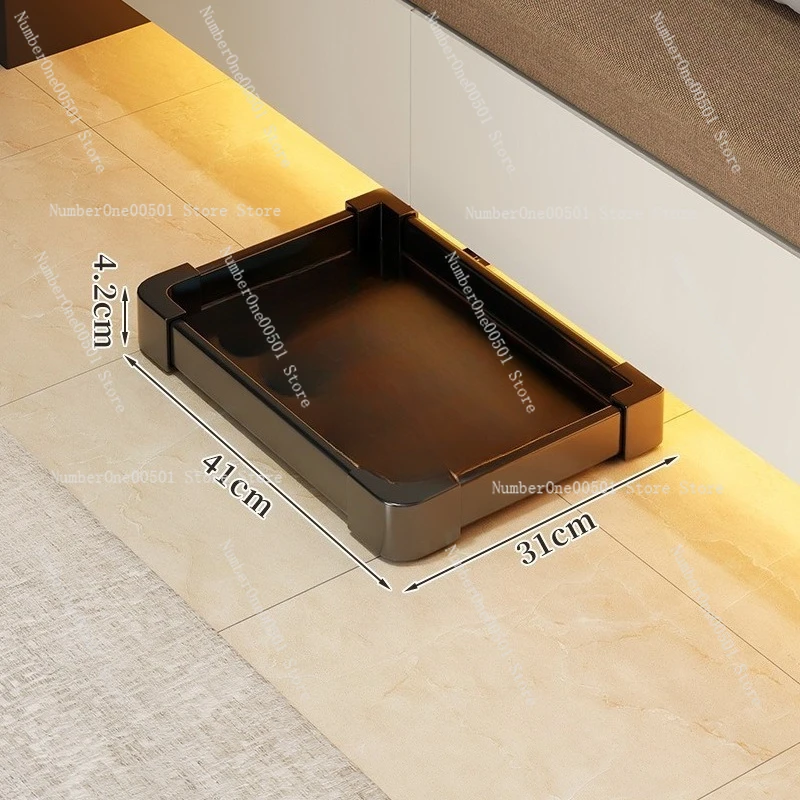 Toe Kick Drawer with Push Open Mechanism for Under Bed Cabinet Shoe Storage Under Sink Tray Organizer