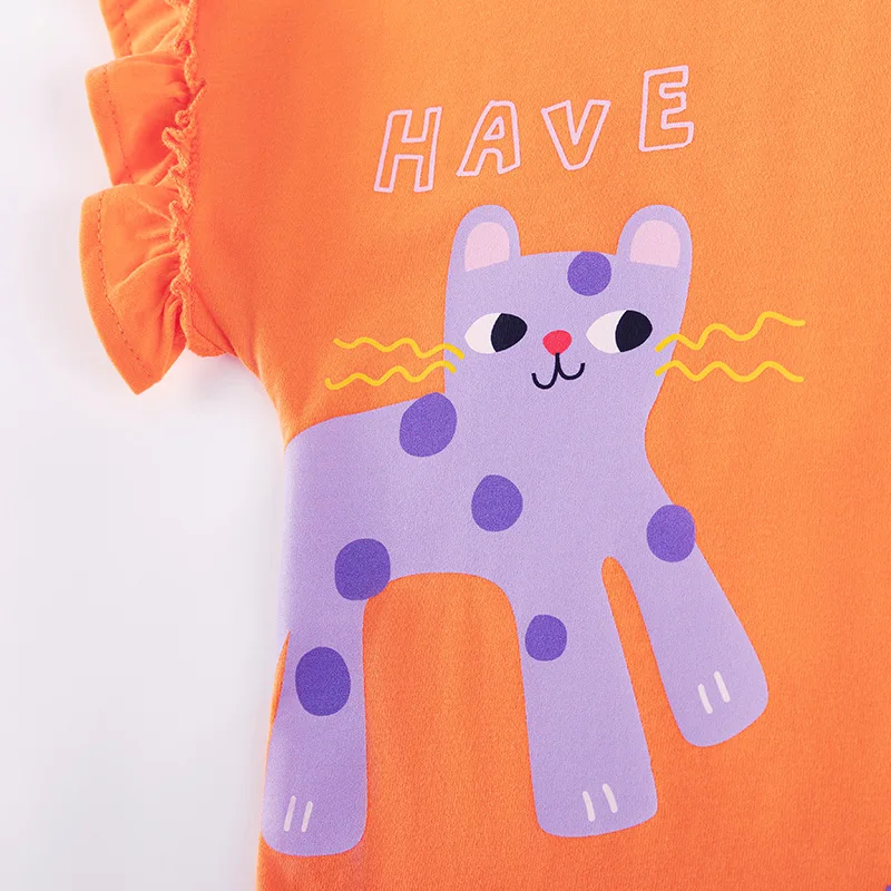 Children's Clothing Summer Cartoon Girls' Short Sleeved Shorts European And American Style Children's Set