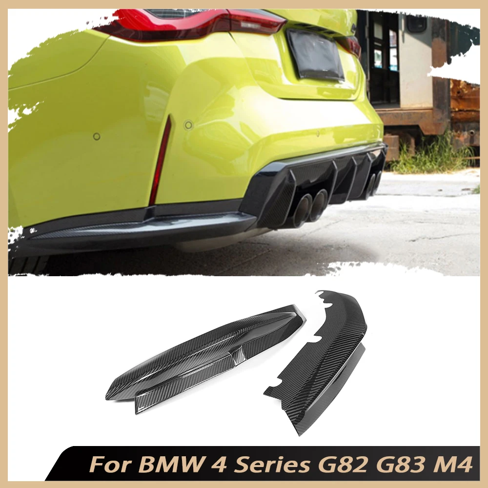 

Dry Carbon Fiber Car Rear Bumper Lip Splitters For BMW 3 Series G80 M3 For BMW 4 Series G82 G83 M4 2021+ Flaps Apron Canards FRP