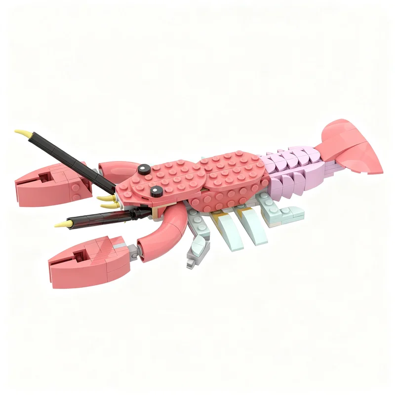 198pcs MOC Creator 3-in-1 31170 Crayfish Model Christmas Gift Home Decor Desk Display Shelf Accent For Adults