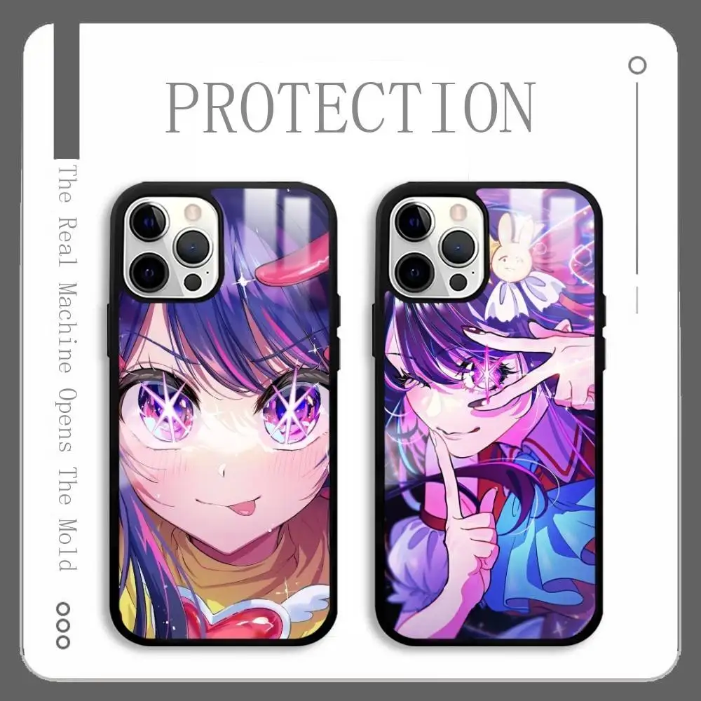 

O-Oshi No Ko Anime Phone Case For IPhone 17 16 15 14 13 12 11 Pro Max Plus Mini Plus Hard Mirror Surface Protect Funda